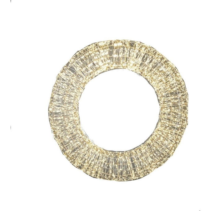 Венок на серебряном проводе LUCA LIGHTING 4000 ламп ø60 см белый свет 85820